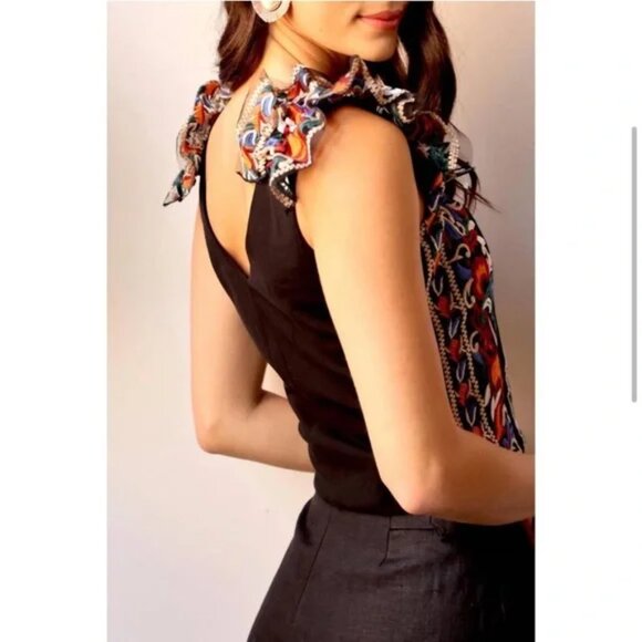 Anthropologie Eva Franco Embroidered Corset Top  Florence Size Medium - Picture 3 of 11